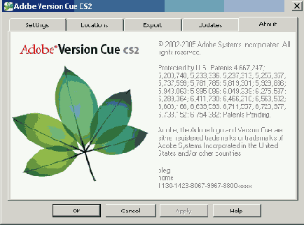 Работа с программой Version Cue